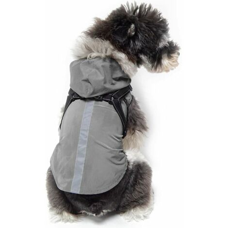 Manteau harnais imperméable réfléchissant pour chien 