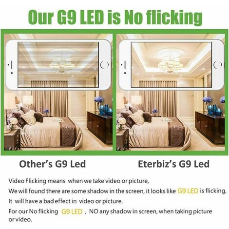 Ampoule LED G9 - 7W, Blanc Chaud 3000K, 650LM, Économie d'Énergie Équivalente à une Lumière Halogène de 60W, Angle de 360 Degrés, AC220-240V - Pack de 6
