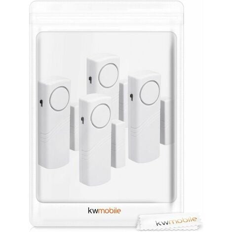 Lot de 4 Alarmes Sans Fil pour Portes et Fenêtres - Anti-Intrusion, Magnétiques, 100 dB - Protection Maison Contre Cambriolage