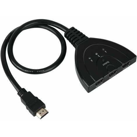 GoldOars Convertisseur Péritel-HDMI Scart vers HDMI Adaptateur Vidéo Audio  Adaptateur 1080P/720P HD Support PAL NTSC SECAM pour PS4 PS3 TV DVD - Noir