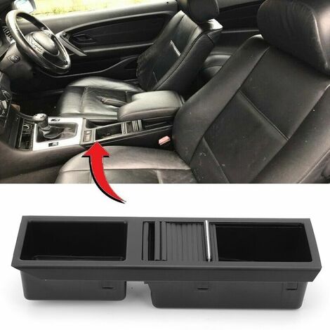 Accoudoirs automobiles Accoudoir de siège arrière de voiture universel  boîte de Console à 2 rangées avec porte-gobelet repose-bras accoudoir de siège  arrière boîte de Console adaptée for Ford toutes l : 