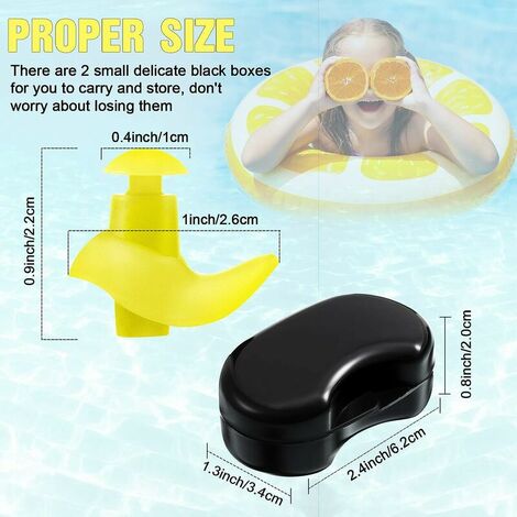 Bouchons d'oreilles de natation pour adultes, 6 paires de bouchons  d'oreilles de natation réutilisables en silicone imperméable pour la douche  de plongée de surf