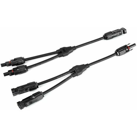 KZQ Câble de rallonge - Des deux côtés - Câble solaire - Rouge/noir - 6 mm²  - Avec connecteur solaire monté - 1 à 50 m (2 x 5 m)