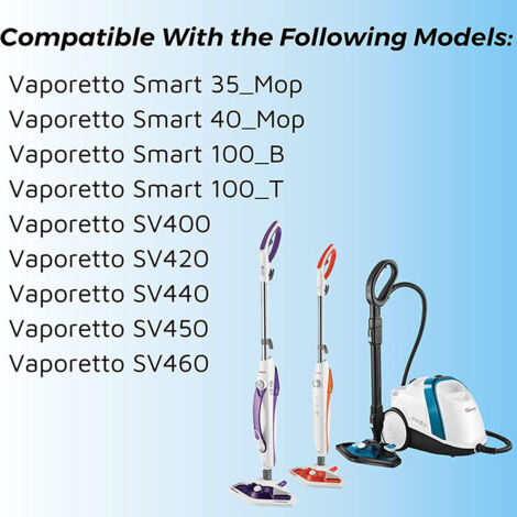 KZQ Serpillères Remplacement pour Polti Vaporetto Brosse Vaporforce, Produit Authentique pour Smart 35Mop, Smart 40Mop, etc (6 pièces)