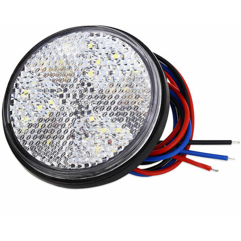 2 Pcs Barre de feux arrière de frein de remorque 12V 15 LED, feux