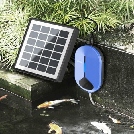 POMPE A EAU Pompe à air solaire avec tuyau d'aquarium et pompe à