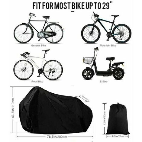 Lot de 2 housses de protection imperméables pour selle de vélo avec cordon  de serrage, résistant à la pluie et à la poussière