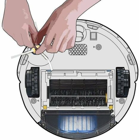 Brosse en soies Roomba 600 - 700 (Rouleau Compatible avec iRobot). Pièces  de rechange, accessoires