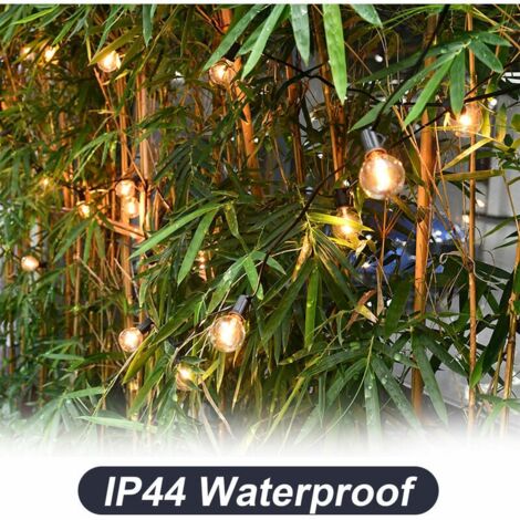 Ulisem Ampoule LED G40 à globe AC230V, base E12, résistante à l'eau IP44, blanc chaud, idéale pour la décoration de maison, fêtes, mariages.