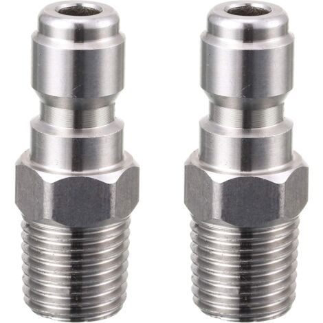 Adaptateur Double Mâle 8mm – Connexion Rapide, Acier Inoxydable, 4500 Psi, Pour Réservoir SCBA Et Transfert D’air Haute Pression