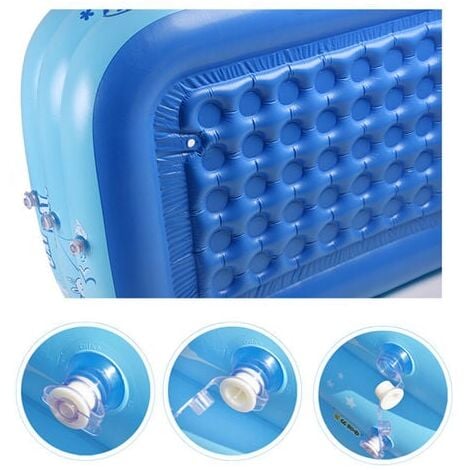 Baignoire pour enfants 120cm Bébé Utilisation à domicile Pataugeoire gonflable Rectangle Piscine gonflable Enfants