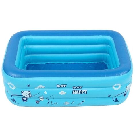 Baignoire pour enfants 120cm Bébé Utilisation à domicile Pataugeoire gonflable Rectangle Piscine gonflable Enfants