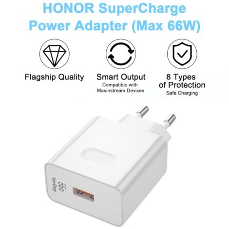 66W Supercharge Chargeur Rapide pour Honor 200 Lite 90 Lite Magic6 Lite,66W Supercharge Chargeur avec 6A Câble USB C 1m pour Honor Magic6 6Pro Magic7 Lite Honor 90 70 Lite 200 Pro X6b X8b Pad X8a X9