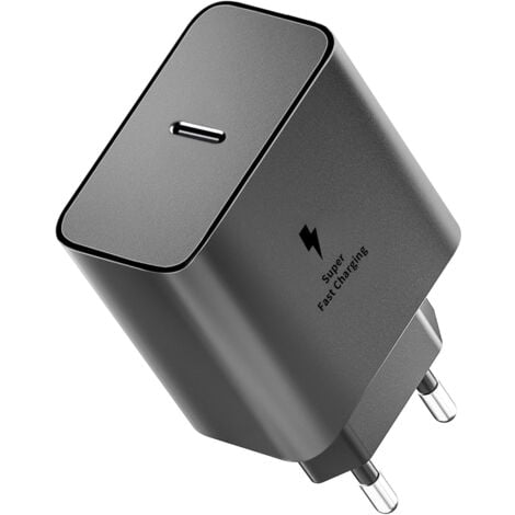 Schnelles 45-W-Super-Charge-Ladegerät für Samsung Galaxy S24+, S24 Ultra, S23+, S23 Ultra, S22, S21, Note20, A54, A53, Z Fold5, Flip5, Fold4, Flip4, Tab S8 Ultra, Preisgünstiger USB-C-Adapter