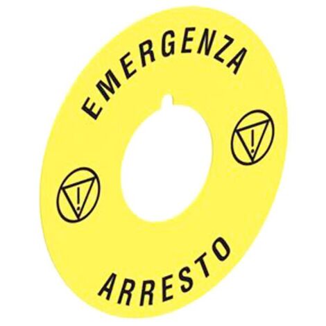 Disco Plastico 60Mm Emergenza-Arresto ( Lovato Cod. Lpxau114 )