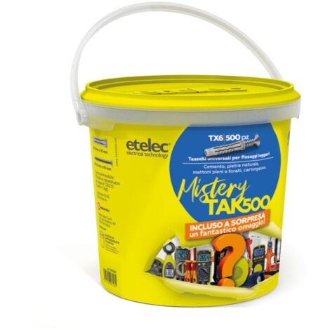 Tassello In Nylon 6X30Mm+Vite Tx6 (Fusto 500 Pz) ( Etelec Cod. Tak500 )