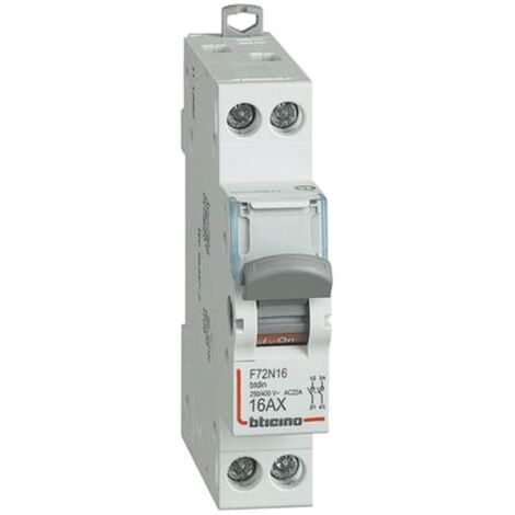 Sezionatore Modulare 1 Modulo 2P 16A Btdin ( Bticino Cod. F72N16 )