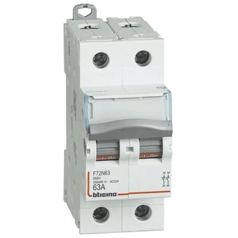 Sezionatore Modulare 2P 63A Btdin ( Bticino Cod. F72N63 ) (1/3)