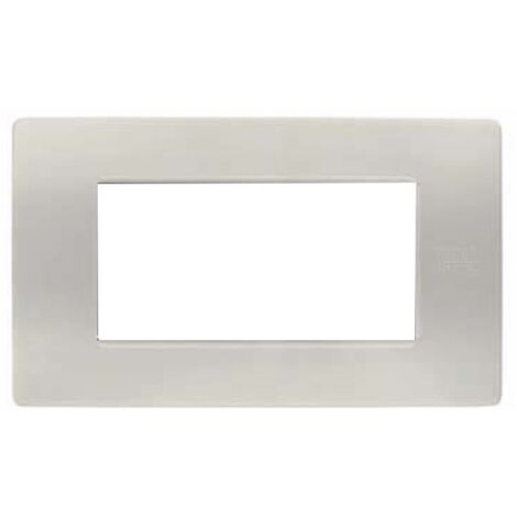 Placca Flexa Tecnopolimero Polvere 4 Moduli Simon ( Urmet Cod. 11804.Pv )