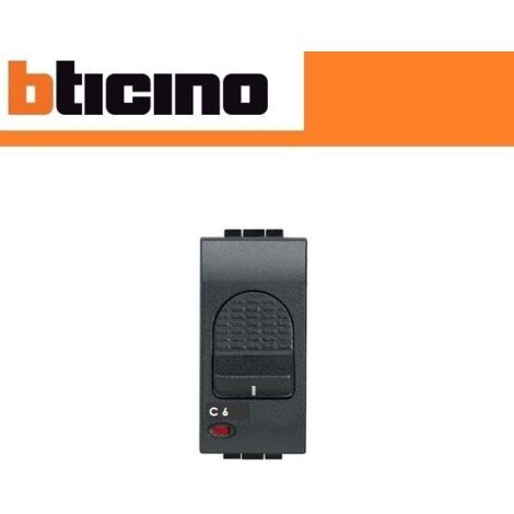 Interruttore Magnetotermico 1P+N 6A 1,5Ka - Living Int ( BTICINO cod. L4301/6 )