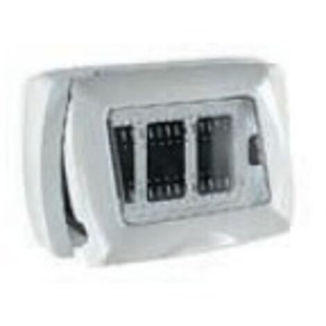 SUPPORTO STAGNO COMPATIBILE BTICINO MAGIC 3 POSTI BIANCO EC316B ELETTROCANALI