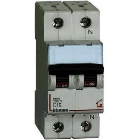 Interruttore Magnetotermico Modulare C16 1P+N 2M4500A ( Bticino Cod. Fc810Nc16 )