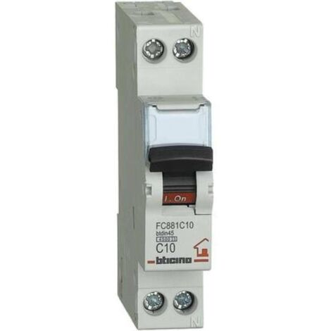 BTicino FC881C10 Interruttore Magnetotermico C10 1P+N 1M 4.5kA