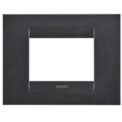 Placca Geo 3P Ardesia ( GEWISS cod. GW16403VA )