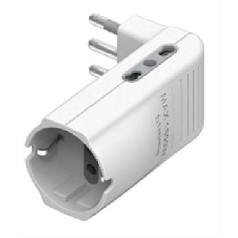 Adattatore Corner Salvaspazio 2P Bipasso+1P Ted P30 Bia ( Bticino Cod. S3616De ) (1/5)