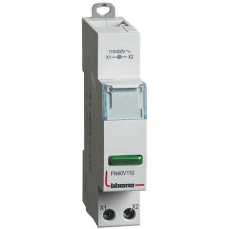 Spia Bticino luminosa con led verde 110-400 Vac 1 modulo FN40V110 (1/2)