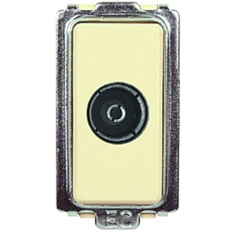 Modulo presa per antenna TV Ø 9,5 mm, serie Tondò, bianco, compatibile con serie BTicino Magic - Elettrocanali ECL25481