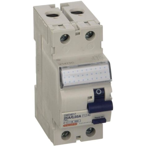 Gewiss interruttore differenziale puro 2 moduli 25a 30ma gwd4617