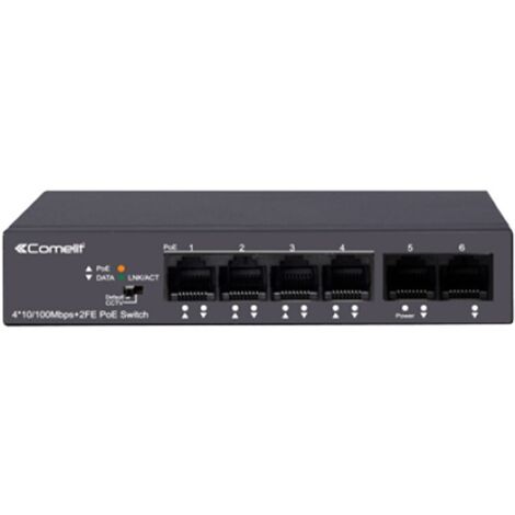 Switch 4 Porte Poe + 2 Uplink 10/100 ( Comelit Cod. Ipswp06N100A ) (1/2)