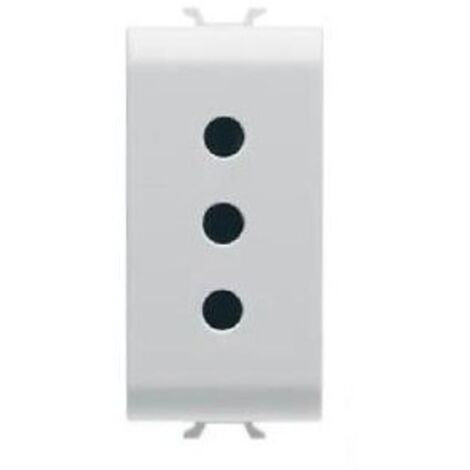 Presa 1M 2P+T 10A P11 Standard Ita.Bianco ( GEWISS cod. GW10201 ) (1/5)