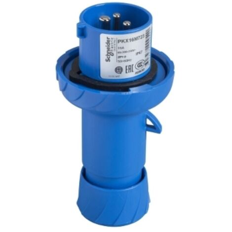 Spina Mobile Ip67 2Pt 16A 220V Cablaggio Rapido ( Schneider Cod. Pkx16M723 ) (1/4)