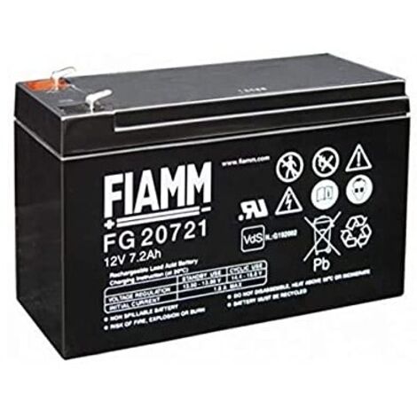 Batteria Al Piombo Fiamm 12V 7,2Ah ( FIAMM cod. FG20721 )