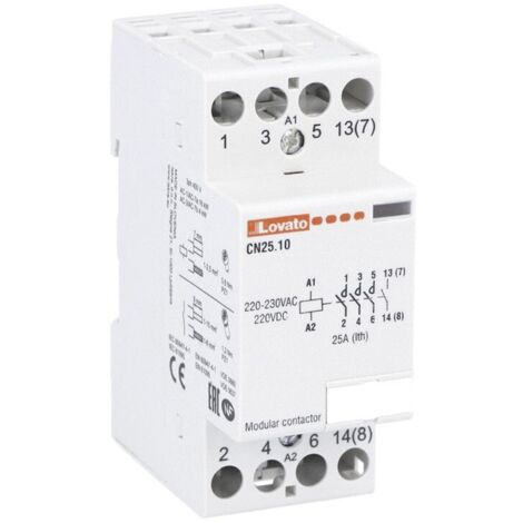 Contattore Modulare Ithe 25A Bobina 220/230 ( Lovato Cod. Cn2510220 ) (1/5)