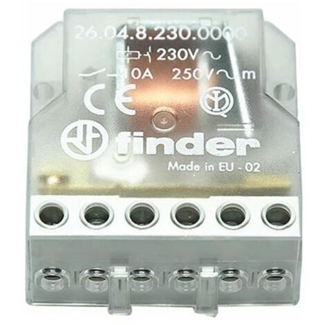 Relè ad impulsi con commutatore 4 sequenze 2 NO circuito bobina e contatti separati Finder 26048230