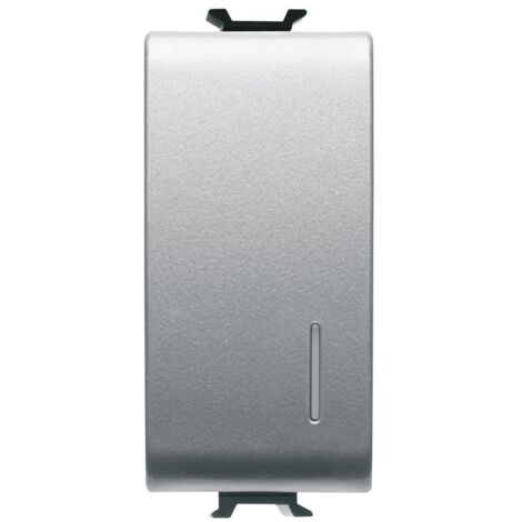 Pulsante 1M 1P Na 16A Illuminabile Loc.Titanio ( Gewiss Cod. Gw14132 )