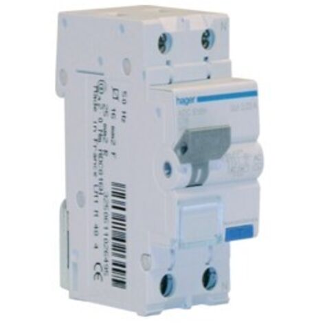 Interruttore magnetotermico differenziale 1p+n 4.5ka c-25a 30ma ac 2m hager adc825h