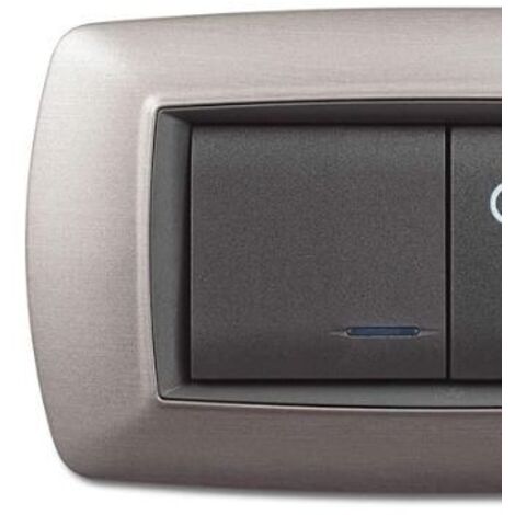 PLACCA LIFE LIVING PLAST ACCIAIO SATINATO 4P