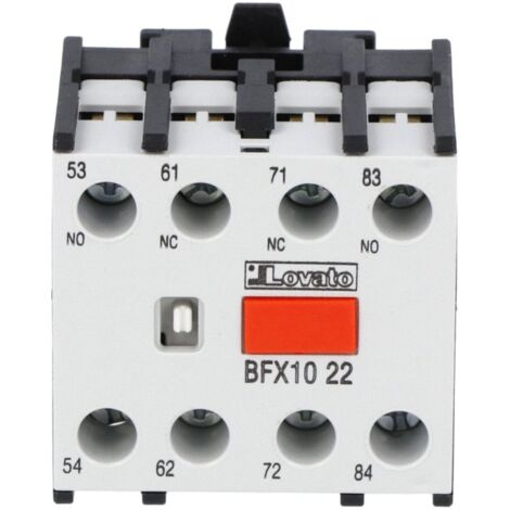 Contatto Ausiliario 2No+2Nc Aggancio Centrale ( Lovato Cod. Bfx1022 ) (1/5)