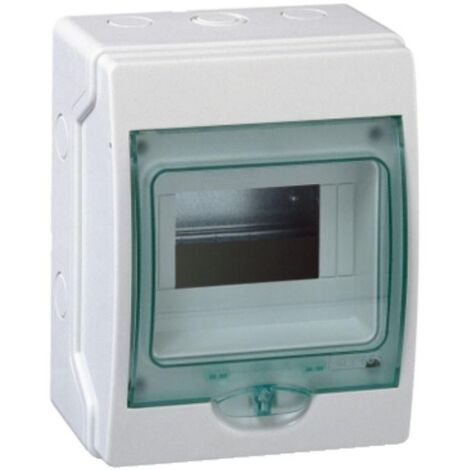Schneider Electric – Centralino a parete 6 moduli IP65 con porta trasparente – Grado di protezione IK09 – Materiale polimero autoestinguente – Dimensioni 159x200x112mm (1/6)