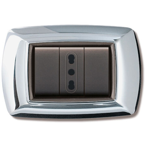 Placca Mylife 3 Moduli Cromo ( ELETTROCANALI cod. ECL2983CR )
