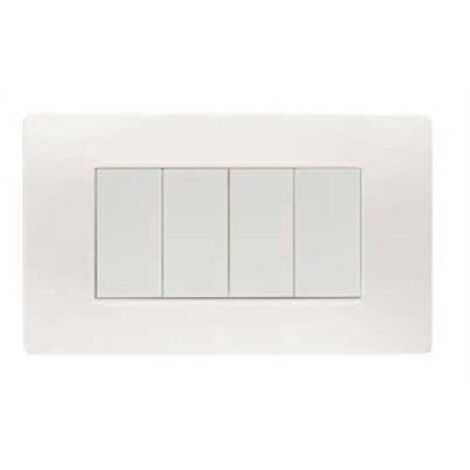 Placca Flexa Tecnopolimero 4M Bianco ( Simon Urmet Cod. 11804.Bn ) (1/3)
