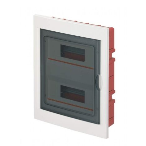 Centralino incasso 24 moduli ip40 bianco portello trasparente elettrocanali ec63024b