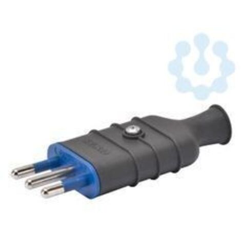 Spina Diritta 2P+T 10A 250V Grigio Play ( Gewiss Cod. Gw28004 )