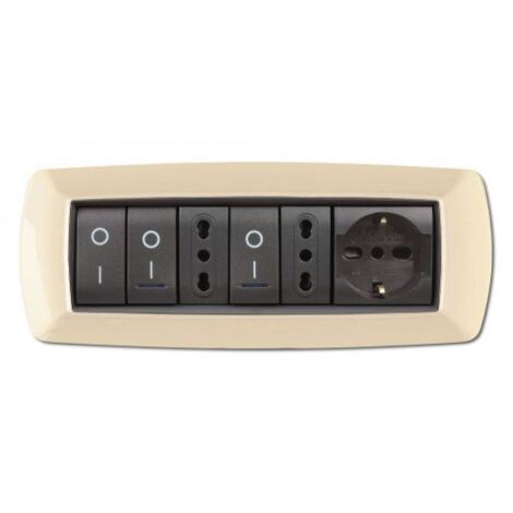 Placca Mylife 7 Moduli Avorio ( ELETTROCANALI cod. ECL2987A )