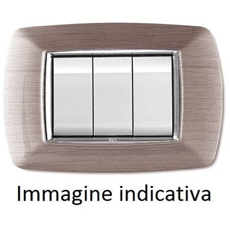 Placca Mylife 7 Mod. Acciaio Satinato ( ELETTROCANALI cod. ECL2987AS )