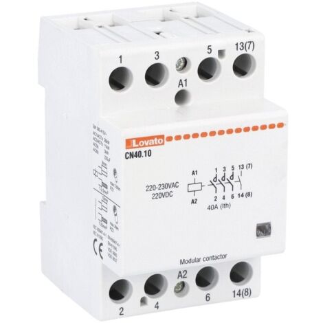 Contattore Modulare 40A Ac1 ( Lovato Cod. Cn4010220 ) (1/4)
